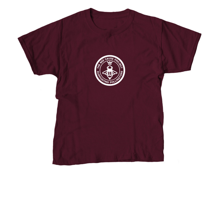 Classic Bee Cause Logo design, a Maroon Youth Unisex Tee