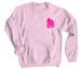 the smallest ghost, a Light Pink Crewneck Sweatshirt