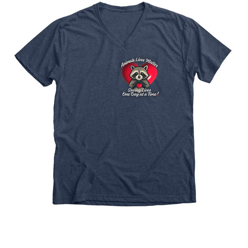 Animals Lives Matter of East Texas, a Heather Navy Premium V-Neck Tee