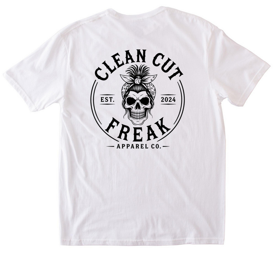 OG Logo 2.0, a White Softstyle Cotton Tee (back-view)