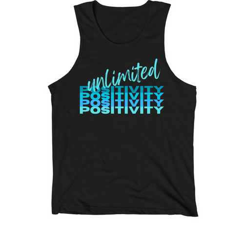 Unlimited Electric Positivity, a Black Premium Cotton Tank