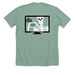 HAPS Virtual Conference Shirts and Hoodies, a Heather Dusty Blue Premium Unisex Tee (back-view)