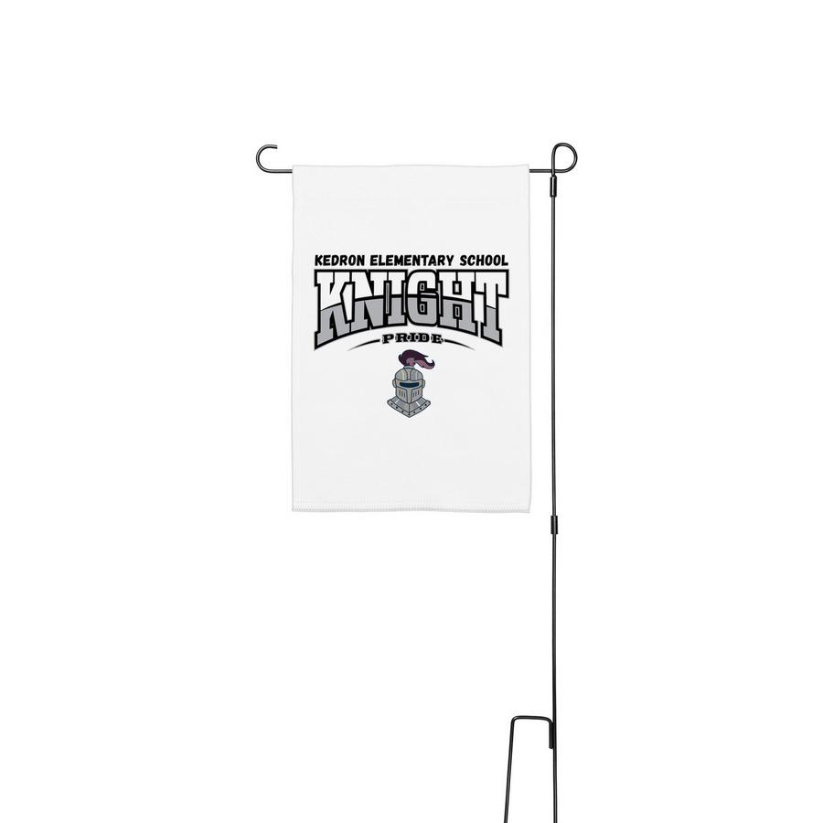 Knight Pride Yard Flag, a White 12" x 18" Yard Flag with Stake