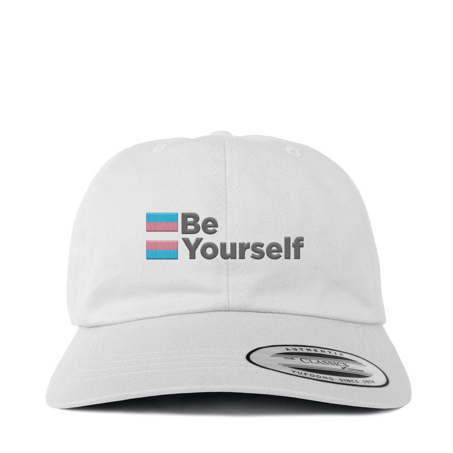 Be Yourself Hat, a White Classic Baseball Cap