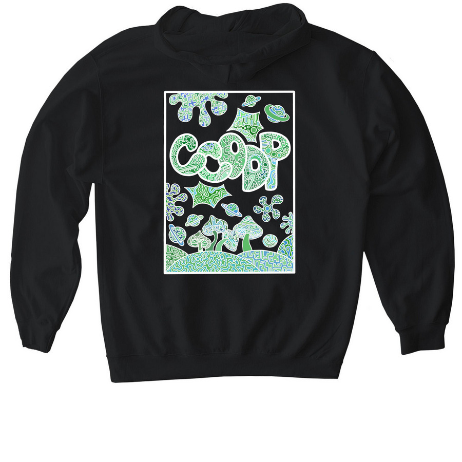 CCODP Hoodie, a Black Gildan Softstyle Pullover Hoodie (back-view)