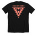 Hunter Orange, a Solid Black Blend Premium Unisex Tee (back-view)