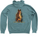 Safe Harbor Standardbreds, a Heather Deep Teal Zip Up Hoodie (back-view)