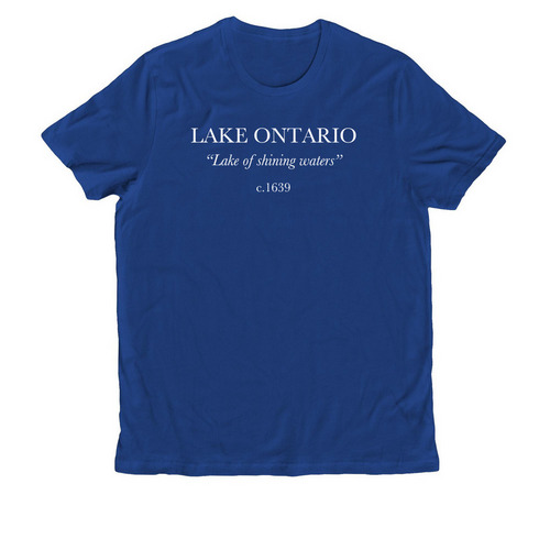 Lake Ontario T Shirt, a Andromeda Blue Allmade Organic Cotton Unisex Tee