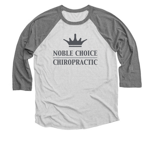 Baseball Tee, a Premium Heather and Heather White 3/4 Sleeve Baseball Tee