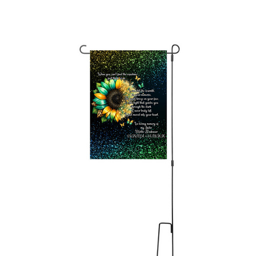 In Memory Of My Sister, a White 12" x 18" Yard Flag with Stake