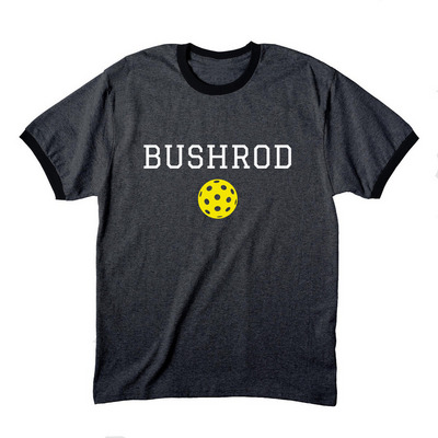 New Bushrod Gear for Summer, a Dark Heather Grey/ Jet Black Cotton Ringer Tee