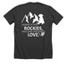 Raised in the Rockies - Colorado Puppy Rescue, a Dark Grey Heather Premium Unisex Tee (back-view)