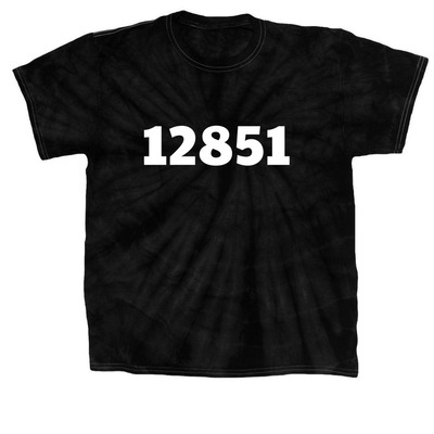 12851, a Black Classic Tie Dye Tee