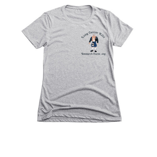 Lung Cancer Kilts Research Cures, a Dark Heather Grey Women's Slim Fit Tee