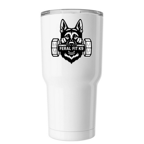 Feral Fit Canines&nbsp;, a White Insulated Tumbler