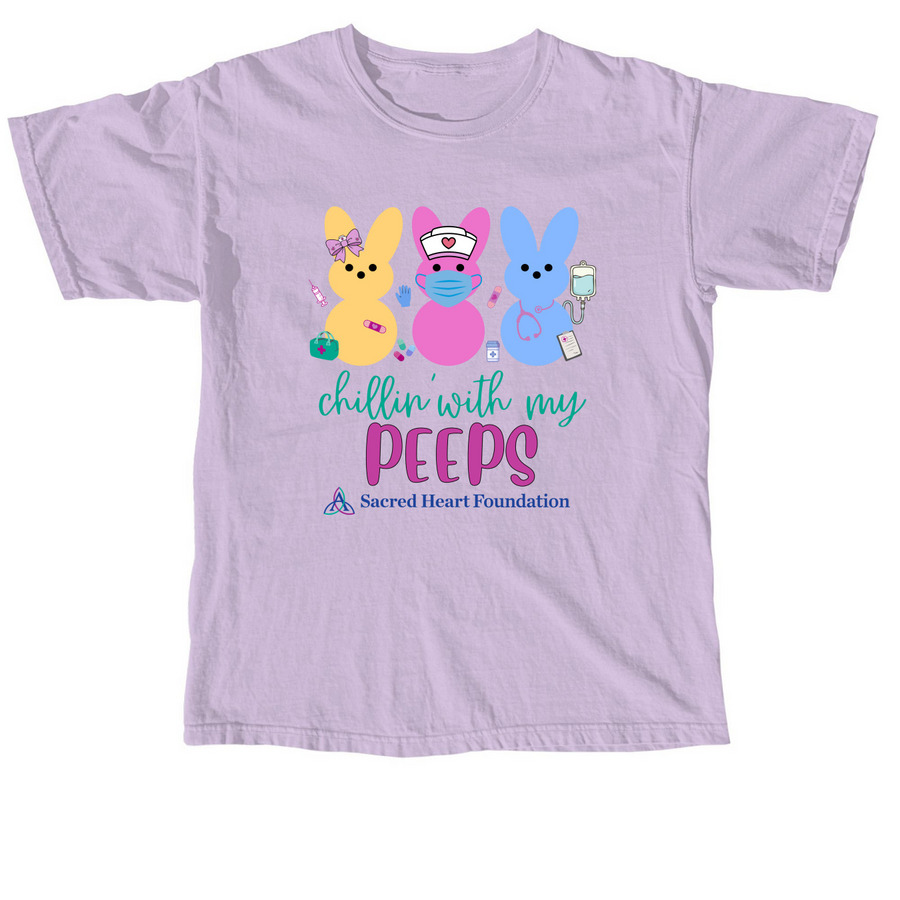 Chillin' with my peeps, a Orchid Comfort Colors Unisex Tee