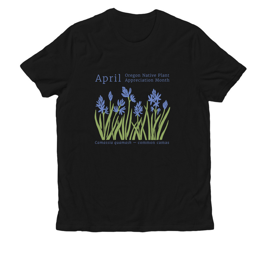 Native Plant Appreciation Month, a Deep Black Allmade Organic Cotton Unisex Tee