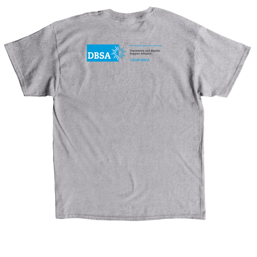 DBSA California Sun Merch, a Sport Grey Classic Unisex Tee (back-view)