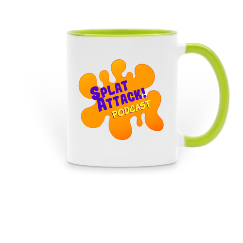 Season 2 Podcast Logo Mug, a Green Two-Tone Ceramic Mug