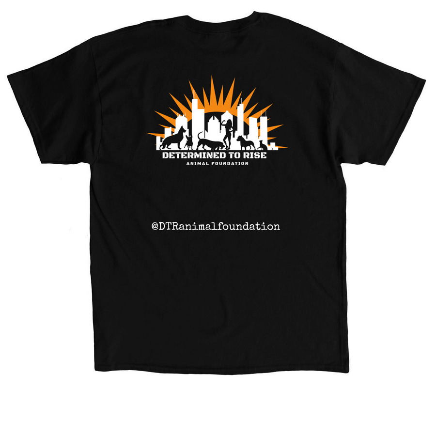 DTR Launch, a Black Classic Unisex Tee (back-view)