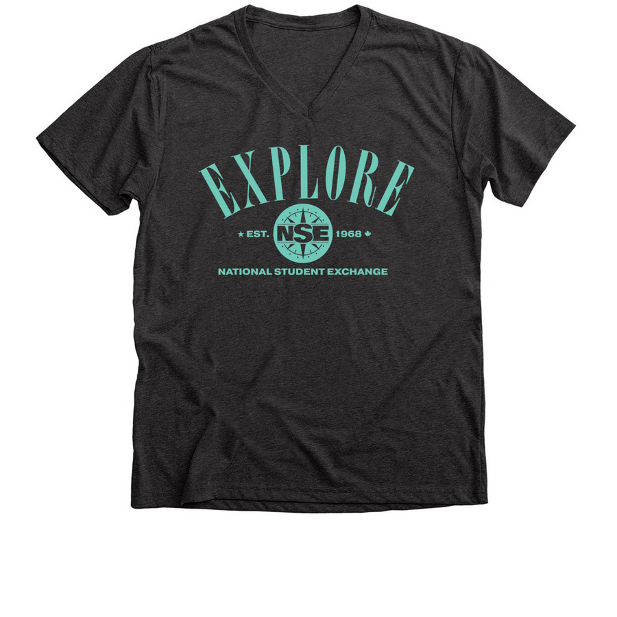 Explore v-neck, a Dark Grey Heather Premium V-Neck Tee