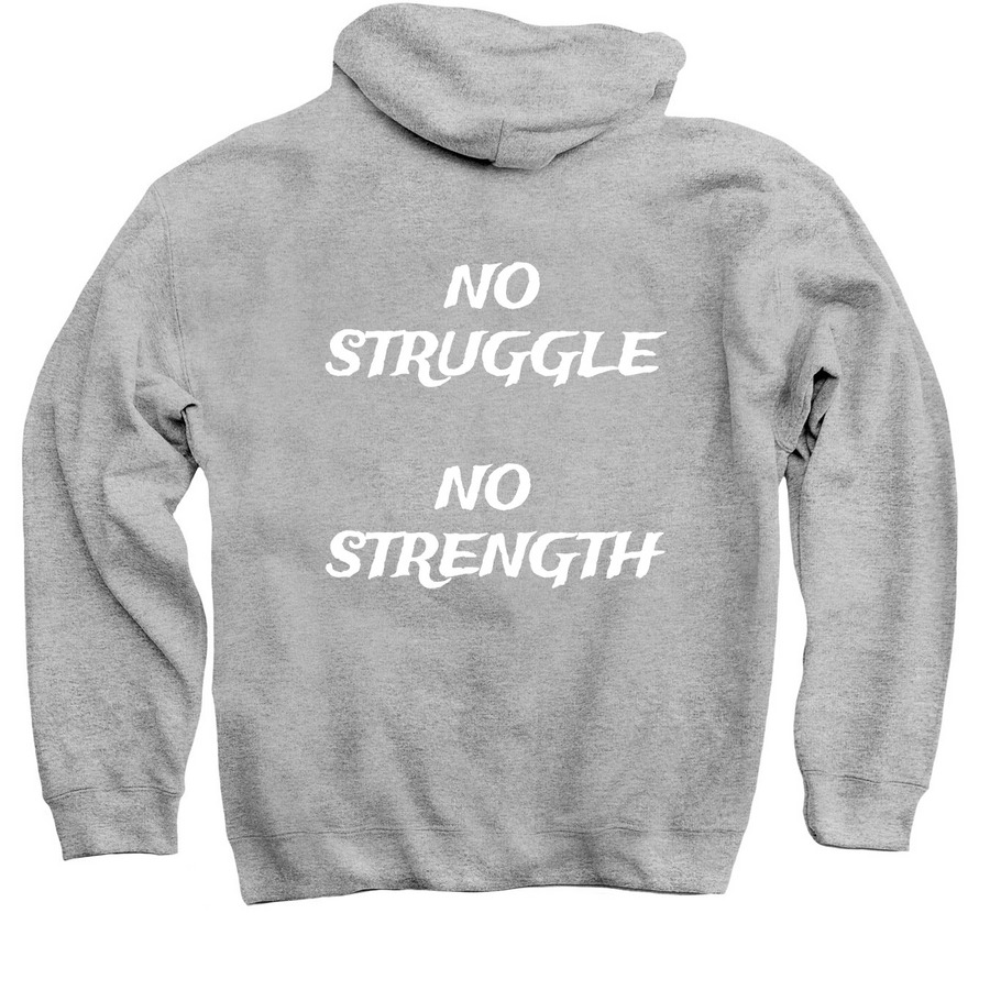 The Break Off Hoodie, a Sport Grey Pullover Hoodie (back-view)