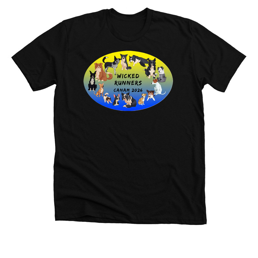CanAm 2026 Cartoon Dogs, a Solid Black Blend Premium Unisex Tee