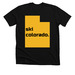 Ski Colorado., a Solid Black Blend Premium Unisex Tee