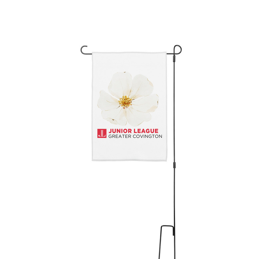 Dogwood Days Yard Flag, a White 12" x 18" Yard Flag with Stake