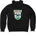 Long Sleeve Shirts Full Color Logo Back, a Black Zip Up Hoodie (back-view)