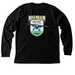 Long Sleeve Shirts Full Color Logo Back, a Black Heather Premium Long Sleeve Tee (back-view)