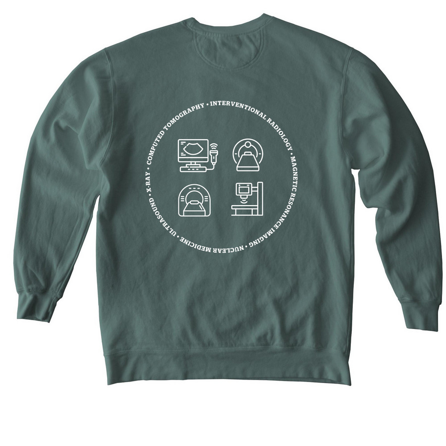 SJCH Radiology, a Blue Spruce Comfort Colors Crewneck Sweatshirt (back-view)