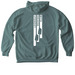 LRC Winter Merch, a Blue Spruce Comfort Colors Pullover Hoodie (back-view)