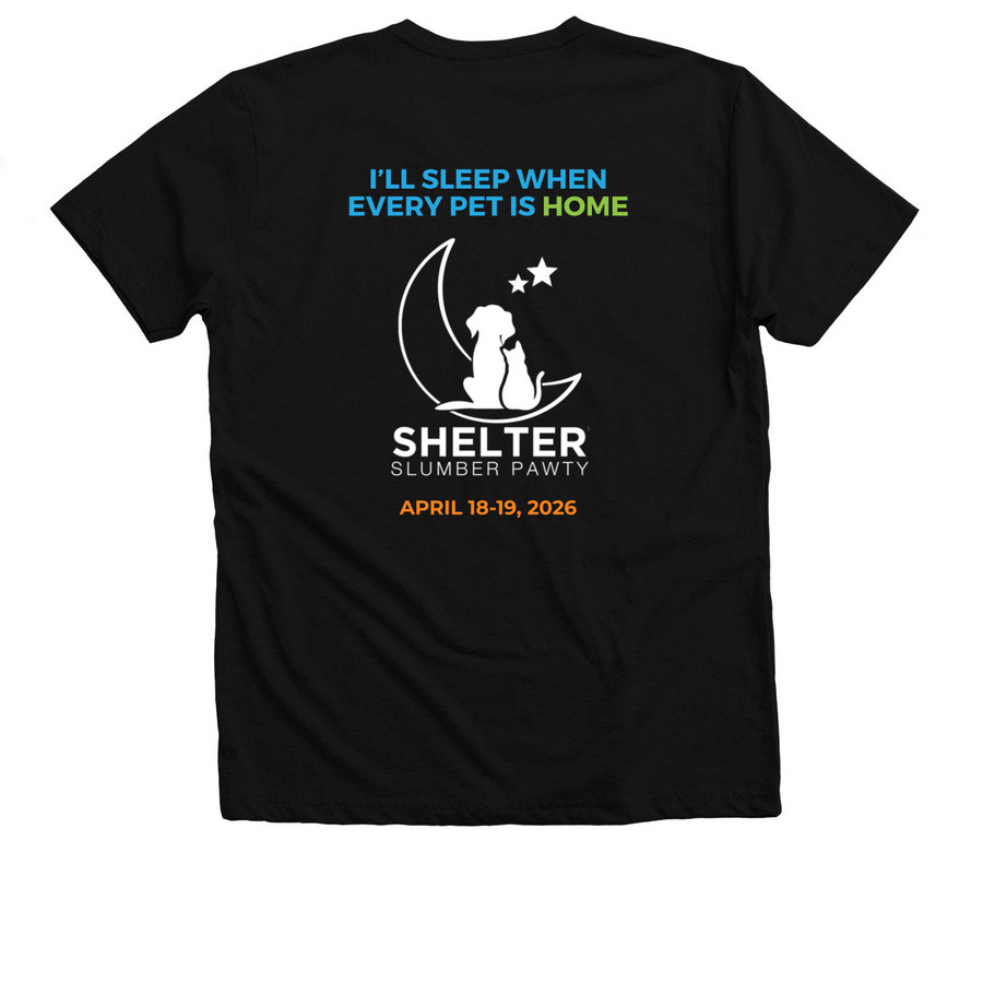 No Sleep 'Til They're All Home, a Solid Black Blend Premium V-Neck Tee (back-view)