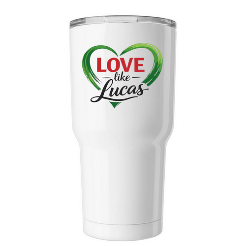 Love like Lucas, a White Insulated Tumbler