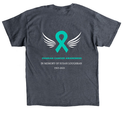 Ovarian Cancer Awareness Month, a Dark Heather Classic Unisex Tee