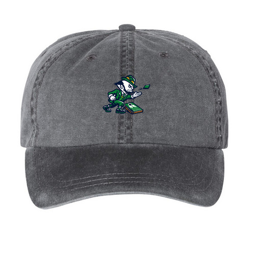 6th Annual Terry Healy Cornhole Tourney, a Black Printed Pigment Dye Baseball Cap