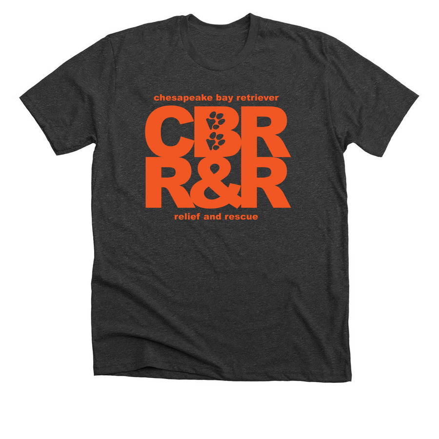 Hunter Orange CBRR&R, a Dark Grey Heather Premium Unisex Tee