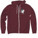 Borzoi Life Zip Up Hoodies, a Maroon Zip Up Hoodie