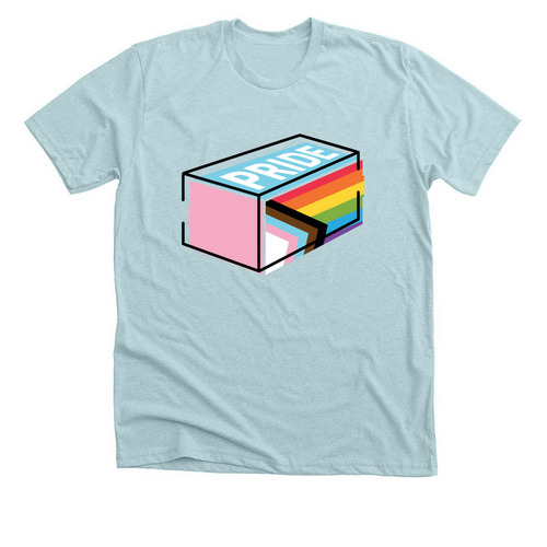 The First Pride, a Heather Ice Blue Premium Unisex Tee