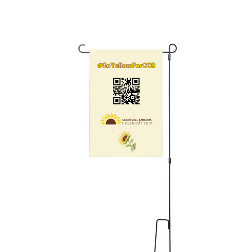 #GoYellowForCCS Yard Flag, a White 12" x 18" Yard Flag with Stake