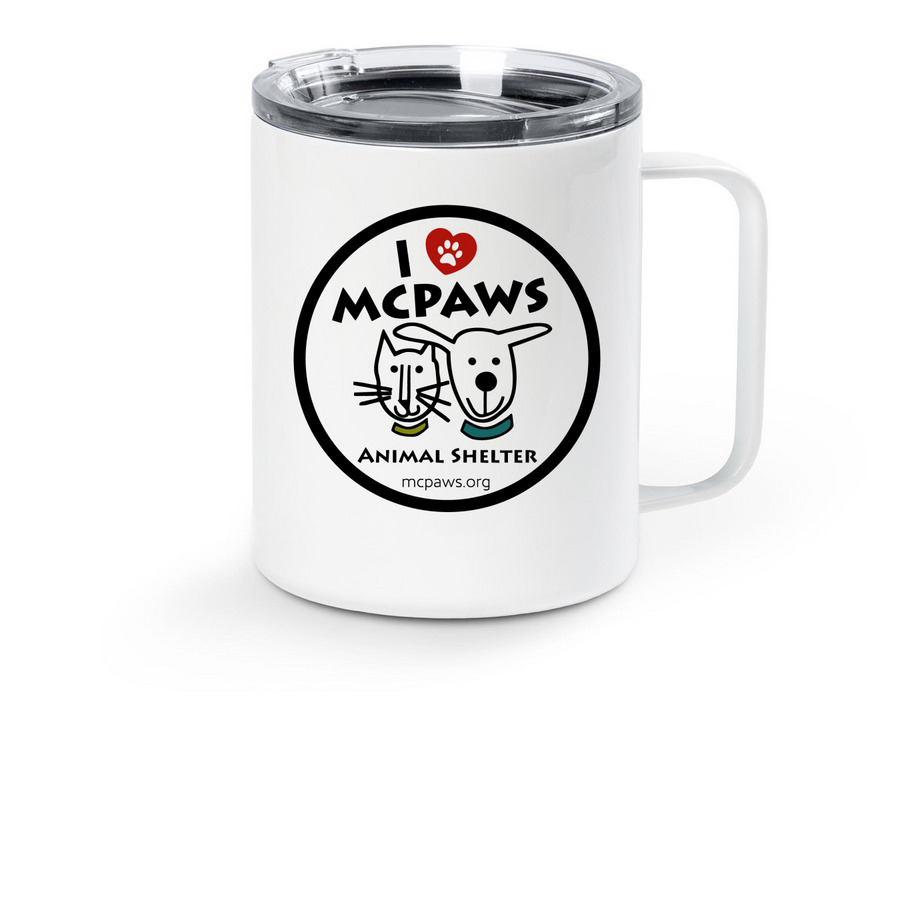 MCPAWS Travel Mug, a White Stainless Steel Travel Mug
