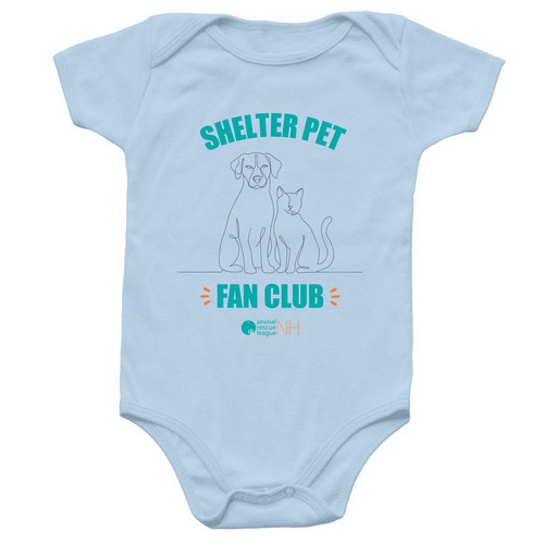 Shelter Pet Fan Club - Infant Onesie, a Light Blue Infant Onesie