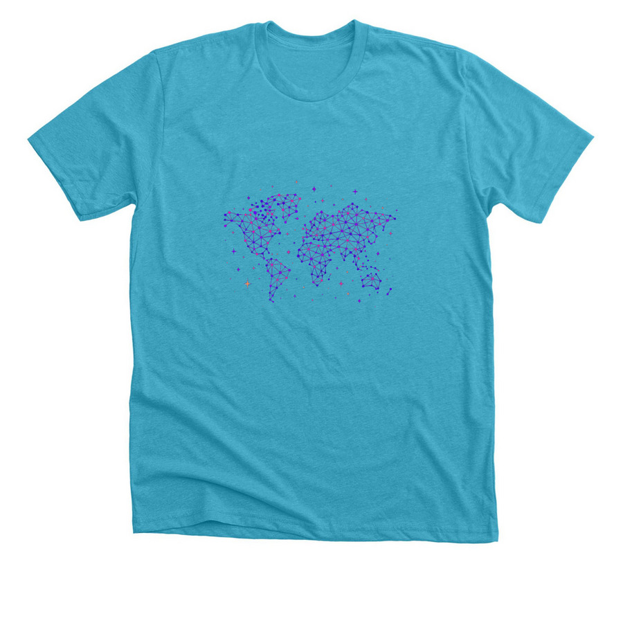CONNECTed nw, a Heather Aqua Premium Unisex Tee