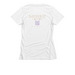 Brand Merch, a White Women's Slim Fit Tee (back-view)