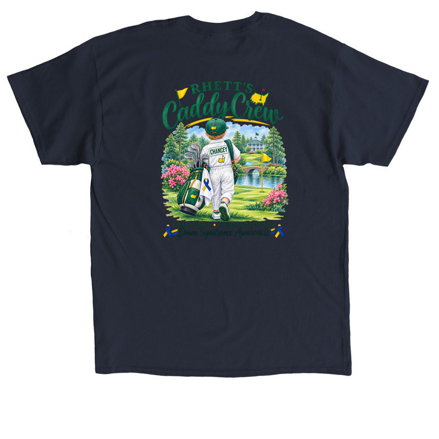 Rhett 2026, a Navy Classic Unisex Tee (back-view)