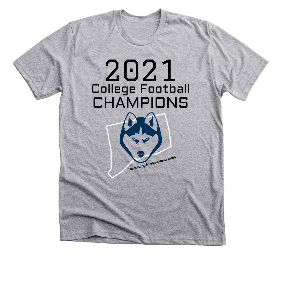 2021 COVID College Football Champs T Shirt!&nbsp;, a Athletic Heather Premium Unisex Tee