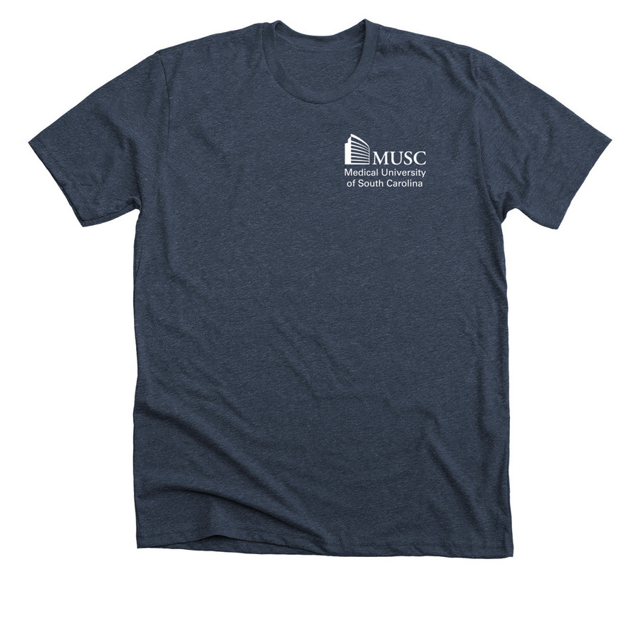 MUSC Health Radiology, a Heather Midnight Navy Premium Unisex Tee