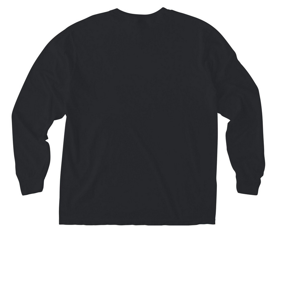 NNA, a Black Comfort Colors Long Sleeve Pocket Tee (back-view)