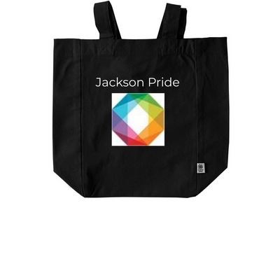 Carry the Vision: Safe, Inclusive, Resilient, a Black Recycled Cotton Tote Bag
